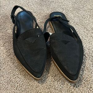 Sperry Black Flats Sleek Suede Loafers